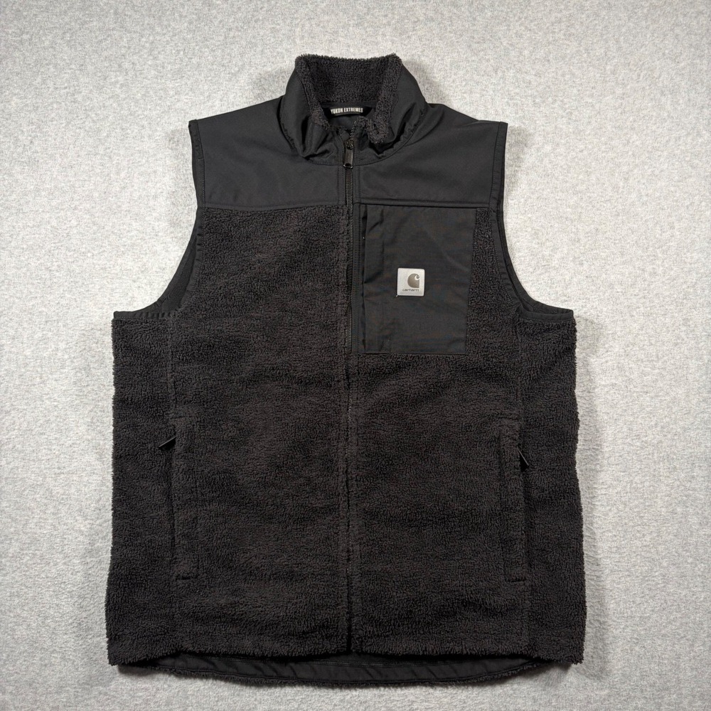 Carhartt Yukon Extremes Fleece Vest Men Large Tall Black Relaxed Fit 104515-N04